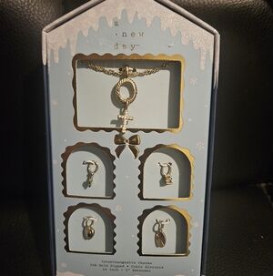 a new day Gold Interchangeable Charm Necklace Set